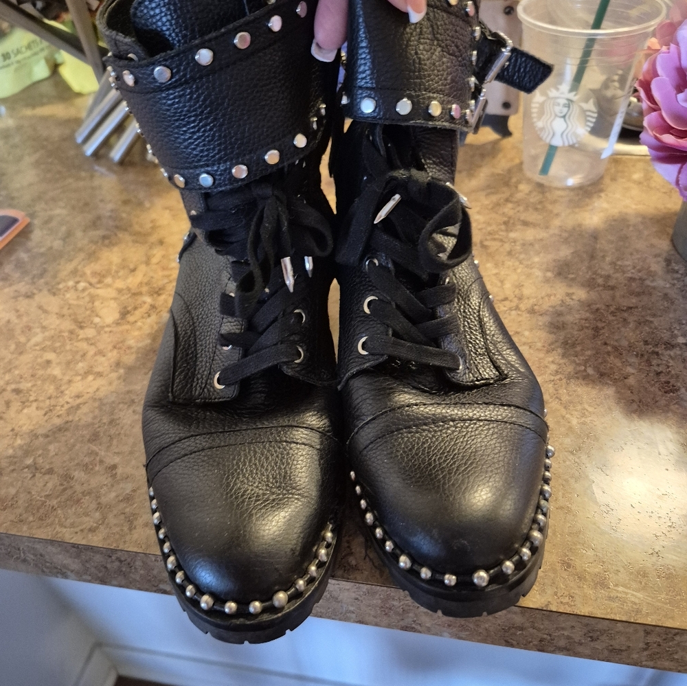 Vintage black studded ankle bootie by Sam Edelman - Picture 2 of 4